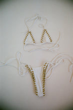 Load image into Gallery viewer, WOVEN BIKINI BOTTOMS IN WHITE